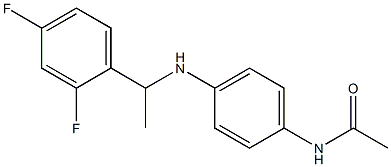 N-(4-{[1-(2,4-difluorophenyl)ethyl]amino}phenyl)acetamide,,结构式