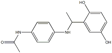 N-(4-{[1-(2,5-dihydroxyphenyl)ethyl]amino}phenyl)acetamide,,结构式