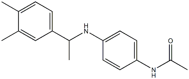 N-(4-{[1-(3,4-dimethylphenyl)ethyl]amino}phenyl)acetamide 结构式