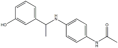 N-(4-{[1-(3-hydroxyphenyl)ethyl]amino}phenyl)acetamide,,结构式