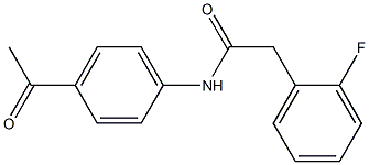 N-(4-acetylphenyl)-2-(2-fluorophenyl)acetamide Struktur