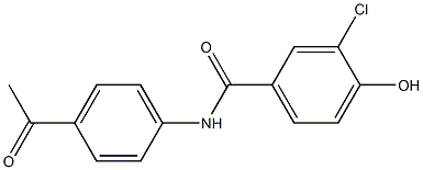 N-(4-acetylphenyl)-3-chloro-4-hydroxybenzamide,,结构式