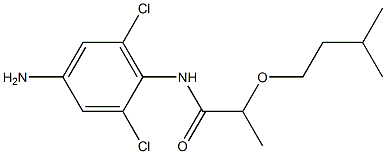 N-(4-amino-2,6-dichlorophenyl)-2-(3-methylbutoxy)propanamide,,结构式
