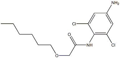 N-(4-amino-2,6-dichlorophenyl)-2-(hexyloxy)acetamide Struktur
