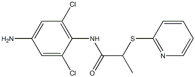 N-(4-amino-2,6-dichlorophenyl)-2-(pyridin-2-ylsulfanyl)propanamide Structure