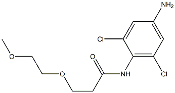 N-(4-amino-2,6-dichlorophenyl)-3-(2-methoxyethoxy)propanamide 化学構造式