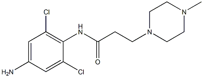 N-(4-amino-2,6-dichlorophenyl)-3-(4-methylpiperazin-1-yl)propanamide,,结构式