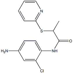 N-(4-amino-2-chlorophenyl)-2-(pyridin-2-ylsulfanyl)propanamide Struktur