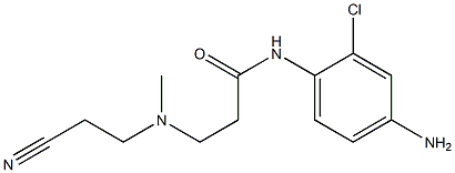 N-(4-amino-2-chlorophenyl)-3-[(2-cyanoethyl)(methyl)amino]propanamide 化学構造式