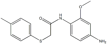 N-(4-amino-2-methoxyphenyl)-2-[(4-methylphenyl)sulfanyl]acetamide 化学構造式