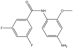 N-(4-amino-2-methoxyphenyl)-3,5-difluorobenzamide 化学構造式