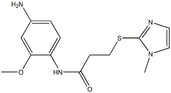 N-(4-amino-2-methoxyphenyl)-3-[(1-methyl-1H-imidazol-2-yl)sulfanyl]propanamide Structure