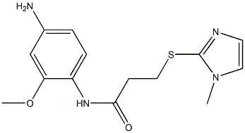 N-(4-amino-2-methoxyphenyl)-3-[(1-methyl-1H-imidazol-2-yl)sulfanyl]propanamide,,结构式