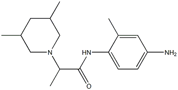 N-(4-amino-2-methylphenyl)-2-(3,5-dimethylpiperidin-1-yl)propanamide 化学構造式
