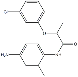 N-(4-amino-2-methylphenyl)-2-(3-chlorophenoxy)propanamide 化学構造式