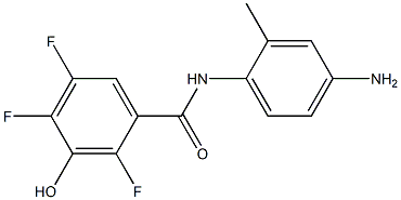 N-(4-amino-2-methylphenyl)-2,4,5-trifluoro-3-hydroxybenzamide Struktur
