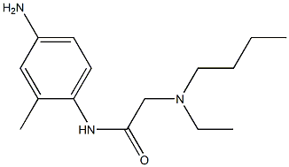 N-(4-amino-2-methylphenyl)-2-[butyl(ethyl)amino]acetamide Struktur