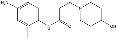 N-(4-amino-2-methylphenyl)-3-(4-hydroxypiperidin-1-yl)propanamide 化学構造式