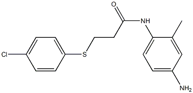N-(4-amino-2-methylphenyl)-3-[(4-chlorophenyl)sulfanyl]propanamide Struktur