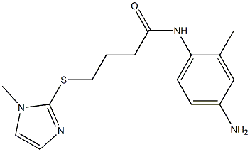 N-(4-amino-2-methylphenyl)-4-[(1-methyl-1H-imidazol-2-yl)sulfanyl]butanamide,,结构式