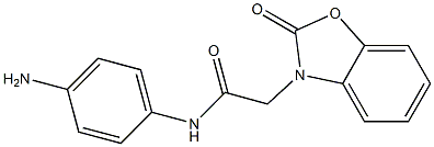 N-(4-aminophenyl)-2-(2-oxo-2,3-dihydro-1,3-benzoxazol-3-yl)acetamide 化学構造式