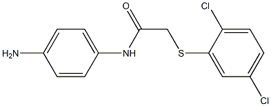 N-(4-aminophenyl)-2-[(2,5-dichlorophenyl)sulfanyl]acetamide,,结构式