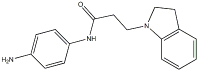 N-(4-aminophenyl)-3-(2,3-dihydro-1H-indol-1-yl)propanamide Structure