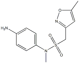 N-(4-aminophenyl)-N-methyl-1-(5-methyl-1,2-oxazol-3-yl)methanesulfonamide Struktur