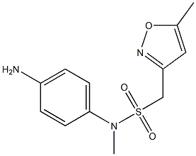 N-(4-aminophenyl)-N-methyl-1-(5-methyl-1,2-oxazol-3-yl)methanesulfonamide 化学構造式