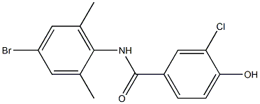 N-(4-bromo-2,6-dimethylphenyl)-3-chloro-4-hydroxybenzamide Struktur