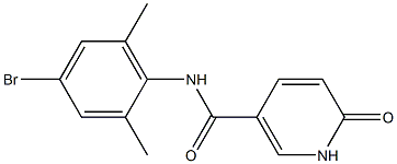 N-(4-bromo-2,6-dimethylphenyl)-6-oxo-1,6-dihydropyridine-3-carboxamide 结构式