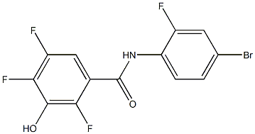 N-(4-bromo-2-fluorophenyl)-2,4,5-trifluoro-3-hydroxybenzamide Structure