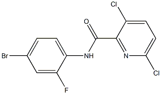 N-(4-bromo-2-fluorophenyl)-3,6-dichloropyridine-2-carboxamide,,结构式