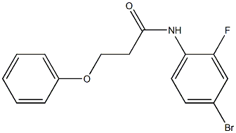 N-(4-bromo-2-fluorophenyl)-3-phenoxypropanamide,,结构式