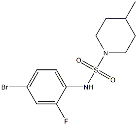 N-(4-bromo-2-fluorophenyl)-4-methylpiperidine-1-sulfonamide Struktur