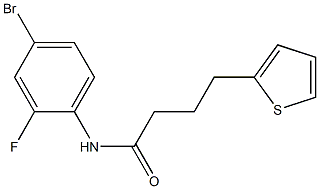 N-(4-bromo-2-fluorophenyl)-4-thien-2-ylbutanamide 化学構造式