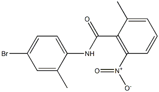 N-(4-bromo-2-methylphenyl)-2-methyl-6-nitrobenzamide 结构式
