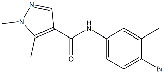 N-(4-bromo-3-methylphenyl)-1,5-dimethyl-1H-pyrazole-4-carboxamide Structure