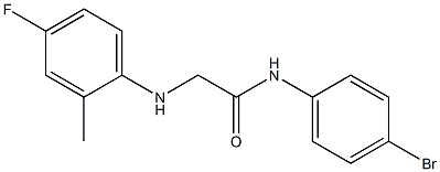 N-(4-bromophenyl)-2-[(4-fluoro-2-methylphenyl)amino]acetamide Structure