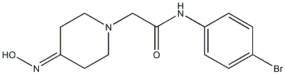 N-(4-bromophenyl)-2-[4-(hydroxyimino)piperidin-1-yl]acetamide Structure