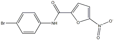 N-(4-bromophenyl)-5-nitro-2-furamide 化学構造式