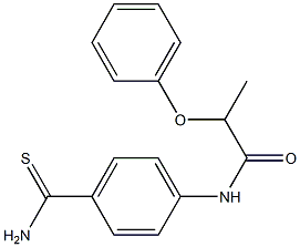 N-(4-carbamothioylphenyl)-2-phenoxypropanamide Struktur