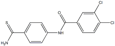 N-(4-carbamothioylphenyl)-3,4-dichlorobenzamide 化学構造式