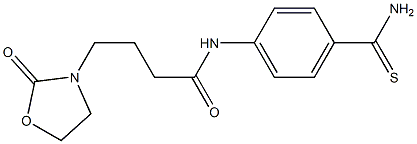 N-(4-carbamothioylphenyl)-4-(2-oxo-1,3-oxazolidin-3-yl)butanamide