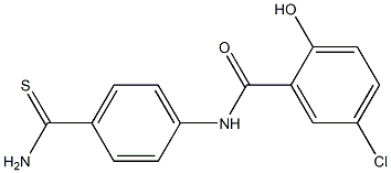 N-(4-carbamothioylphenyl)-5-chloro-2-hydroxybenzamide Struktur