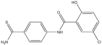 N-(4-carbamothioylphenyl)-5-chloro-2-hydroxybenzamide 结构式