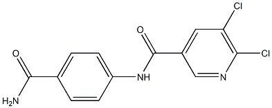 N-(4-carbamoylphenyl)-5,6-dichloropyridine-3-carboxamide Structure
