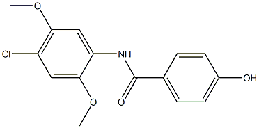 N-(4-chloro-2,5-dimethoxyphenyl)-4-hydroxybenzamide 结构式