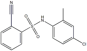 N-(4-chloro-2-methylphenyl)-2-cyanobenzene-1-sulfonamide,,结构式