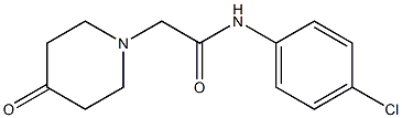 N-(4-chlorophenyl)-2-(4-oxopiperidin-1-yl)acetamide Struktur